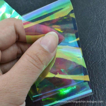 2021 Нерегулярные сахарные зеркальные стеклянные кусочки Aurora Stickers для декора ногтя